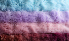 Creative Colored Background With Plush Fur Texture.