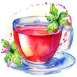 Szklanka herbaty owocowej ilustracja