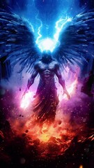 Wall Mural - fantasy archangel concept art background