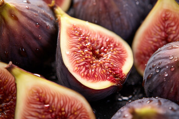 Wall Mural - .Background with fresh figs