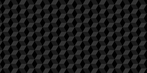  Abstact Black cube triangle geometric square seamless background. Seamless blockchain technology pattern. Vector illustration pattern with blocks. Abstract geometric design print of cubes pattern.