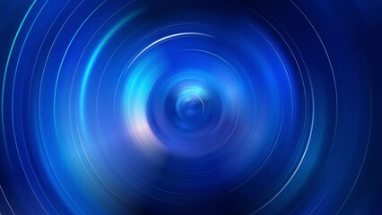 Wall Mural - colorful blue neon pulsing abstract glowing circle. sound waveform background