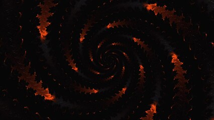 Wall Mural - abstract colorful red textured fractal line twisted in the centre. tunnel background loop able moder
