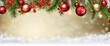 Christmas Garland Border in Red and Silver, Extra Wide for Top Decoration