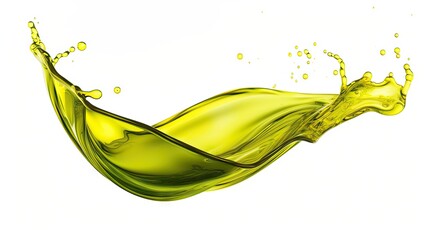 Poster - Gorgeous oil splash isolated on white
