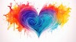 LGBTQ love symbol watercolor soulmate art
