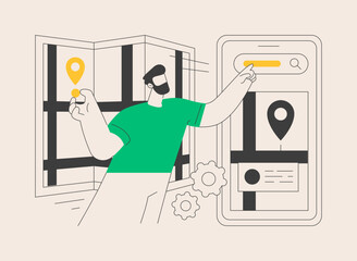 Wall Mural - Local SEO abstract concept vector illustration.