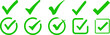 © Ira - Green сheck mark icons set.  Validation icon vector.
