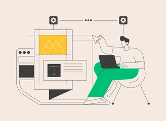 Poster - site design abstract concept vector illustration.