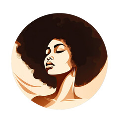 Beautiful african american woman with afro hairstyle