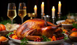 Traditionally prepared appetizing turkey.