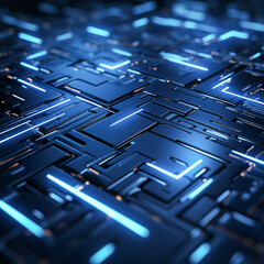 Wall Mural - digital abstract world technology with connection network. ai generated