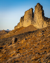 Wall Mural - shiprock new mexico southwestern desert landscape, america, usa.