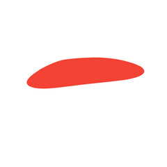 Sticker - long red abstract blob for title text