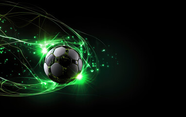 Wall Mural - soccer ball in the light