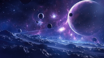 galaxy with planets