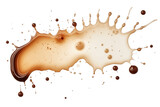 Fototapeta  - Coffee stains on transparent background. Coffee and tea stains on a cup bottom, free high-resolution PNG image. Liquid fleck of coffee or café stain, isolated on white backdrop.