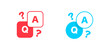 © M-KOS - Question and answer flat icon in square and round bubble. Isolated vector illustration