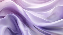 Beautiful silk flowing swirl of pastel gentle calming lilac and light purple cloth background. Mock up template for product presentation. 