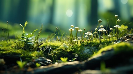 Wall Mural - grass and drops