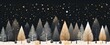 Scandinavian-inspired Christmas design, featuring a stylized fir tree, snow, and chic Christmas toys. Large space perfect for modern festive greetings. generative AI