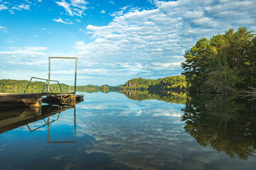 Beautiful reflection onthe Mountain lake