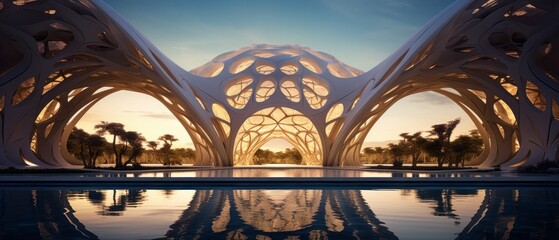 nature reserve, resort, biomimicry architecture, science fiction