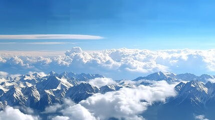 Canvas Print - clouds over the mountains