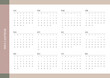 © Tuesday04 - A simple and minimalist style annual template with a 2024 year 12 month calendar. Note, scheduler, diary, calendar, planner design template illustration.