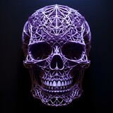 Fototapeta Nowy Jork - 3d purple skull