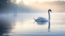 Two Swans In A Lake