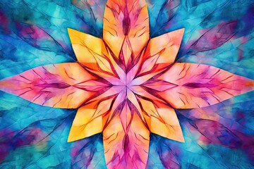 Wall Mural - Abstract Color Background: Kaleidoscope's Ever-Changing Patterns | SEO-Optimized Image, generative AI