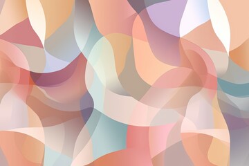 Wall Mural - Abstract Shapes Background in Pastel Hues: A Soft and Gentle Blend of Shapes and Forms, generative AI