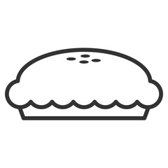 Wall Mural - Vector illustration of bake cake icon in dark color and transparent background(png).