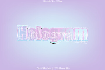 Poster - Hologram Editable Text Effect Modern Style