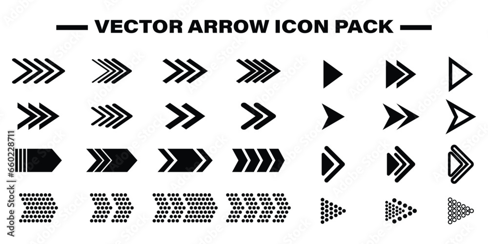 Vector illustration of arrow icons set Stock Vector | Adobe Stock