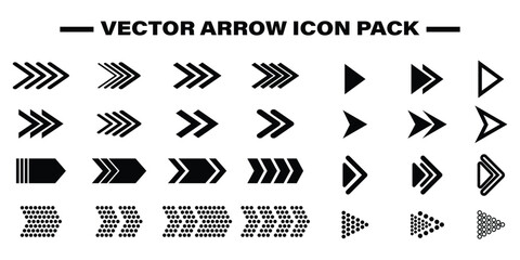 Vector illustration of arrow icons set