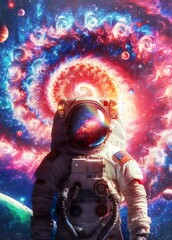 Wall Mural - astronaut in space