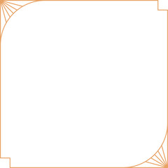 Rectangle Art Deco Frame Border Isolated Vector