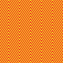 Abstract Seamless Yellow Vertical Wave Line Pattern With Red Bg.