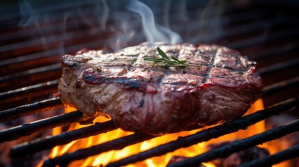 Steak on the grill