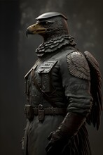 A Humanoid Eagle As A Soldier Of The First World War8k Cinematic Full Body 