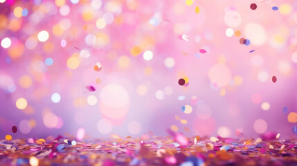 Poster - Celebration and colorful confetti party abstract background