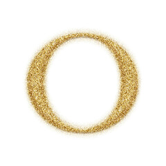 Poster - Gold glitter alphabet letters from A to Z, isolated on transparent background, lowercase. This is a part of a set which also includes numbers and symbols
