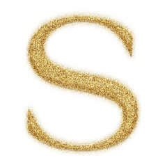 Poster - Gold glitter alphabet letters from A to Z, isolated on transparent background, uppercase. This is a part of a set which also includes numbers and symbols