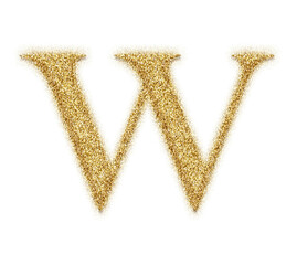 Poster - Gold glitter alphabet letters from A to Z, isolated on transparent background, lowercase. This is a part of a set which also includes numbers and symbols