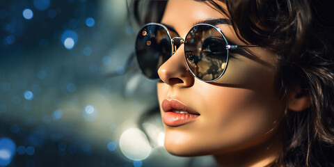 Wall Mural - portrait of a woman in sunglasses