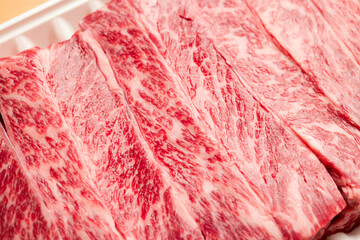 Wall Mural - Slice of fresh beef in package