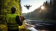 Inspection with Drone forest river
