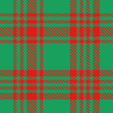 Green Red Plaid Tartan Pattern Seamless Checkered For Flannel Shirt, Skirt, Blanket
